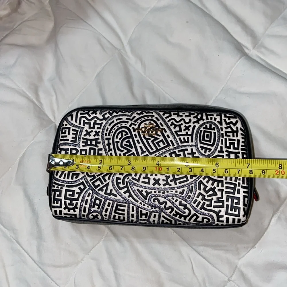 RARE Nwot Coach Disney Mickey Mouse X Keith Haring Boxy Cosmetic Case C7436